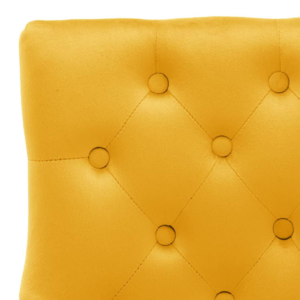 Cadeiras de jantar 2 pcs veludo amarelo