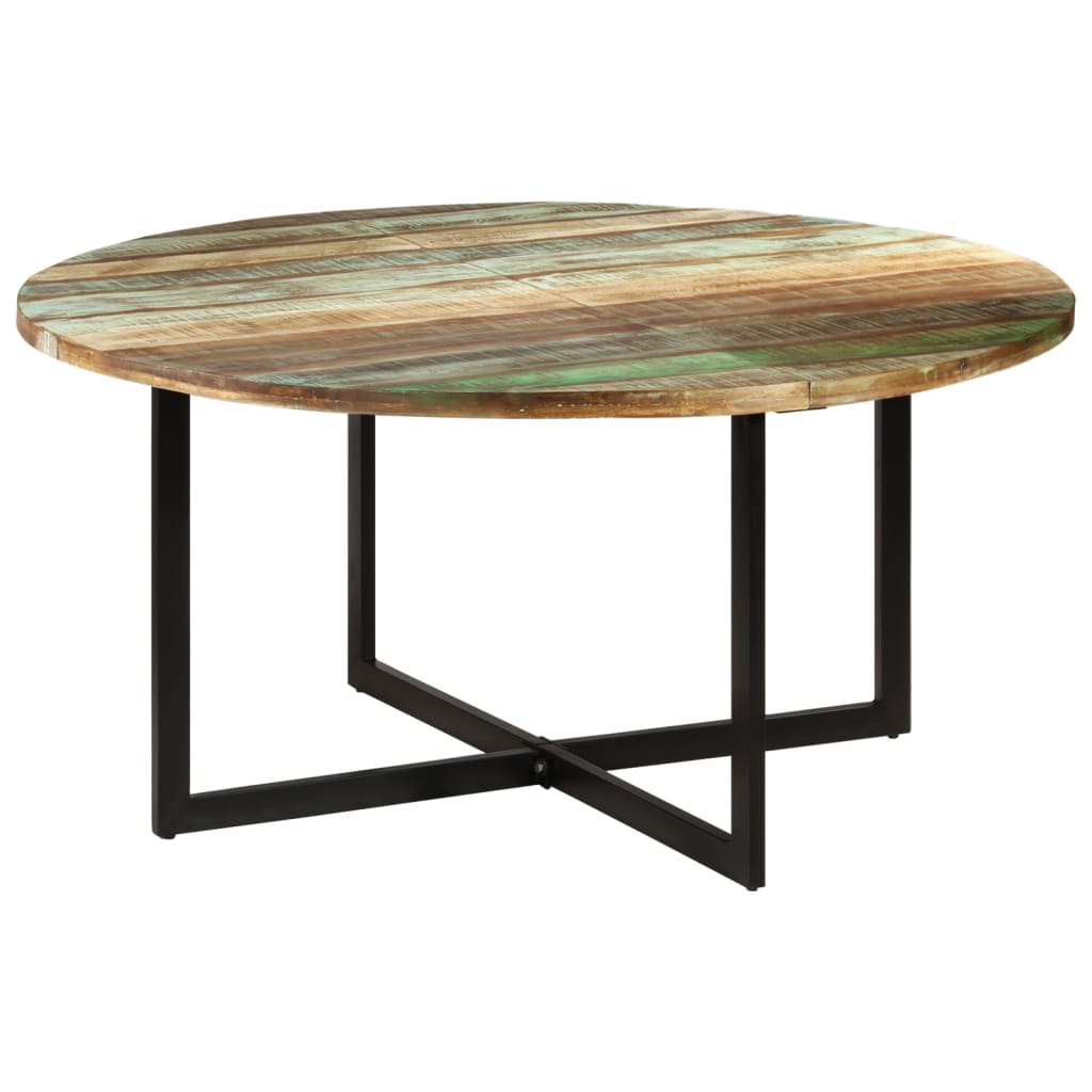 Mesa de jantar 150x75 cm madeira recuperada maciça