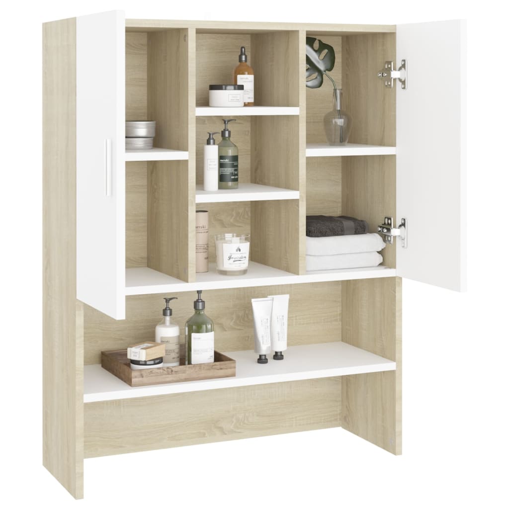 Armário máquina de lavar 70,5x25,5x90 cm branco brilhante