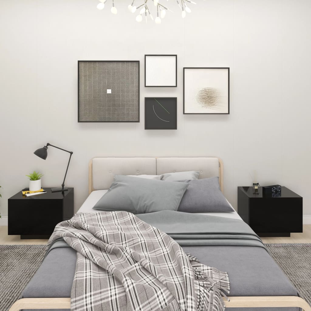 Mesa de cabeceira derivados de madeira cinzento cimento