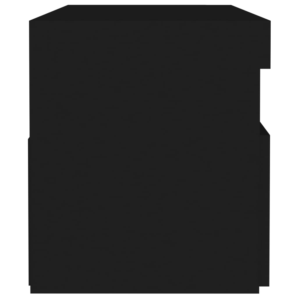 Mesa de cabeceira & LED 2 pcs 60x35x40 cm deriv. madeira branco