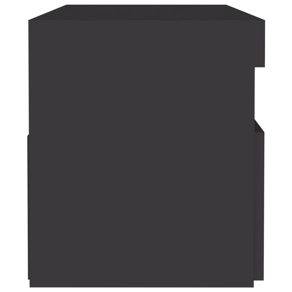 Mesa de cabeceira & LED 2 pcs 60x35x40 cm deriv. madeira branco