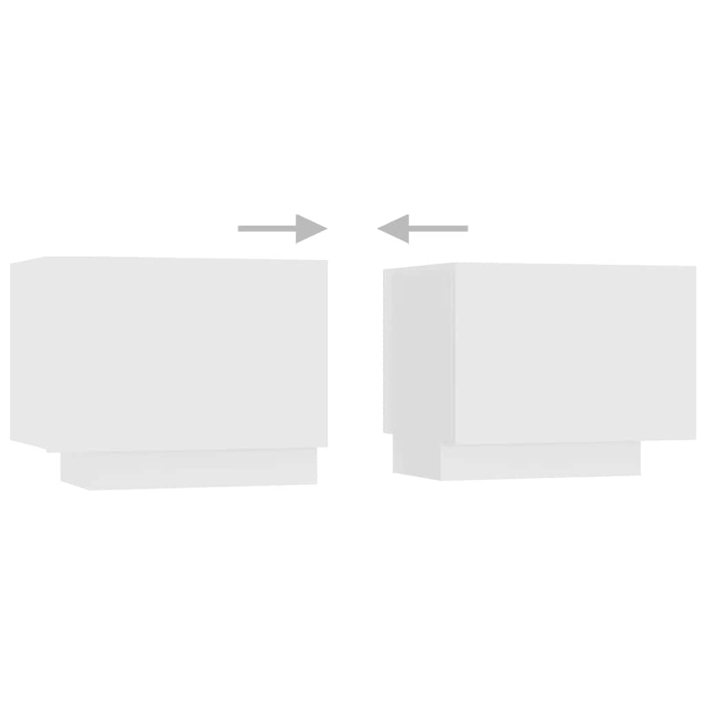 Móvel de TV com luzes LED 180x35x40 cm branco