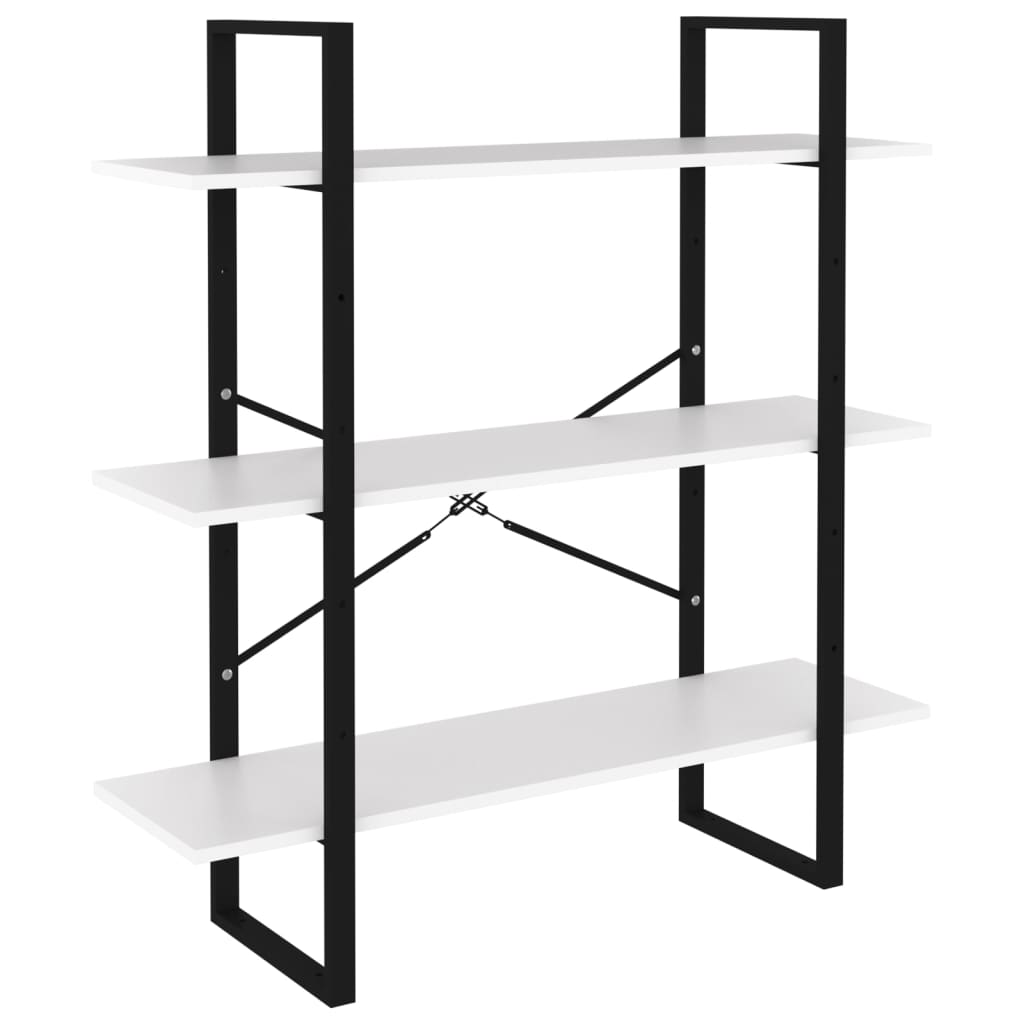 Estante com 5 prateleiras 80x30x175 cm derivados madeira branco