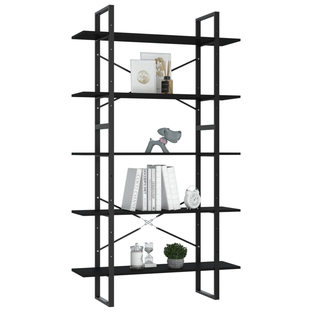 Estante com 5 prateleiras 80x30x175 cm derivados madeira branco