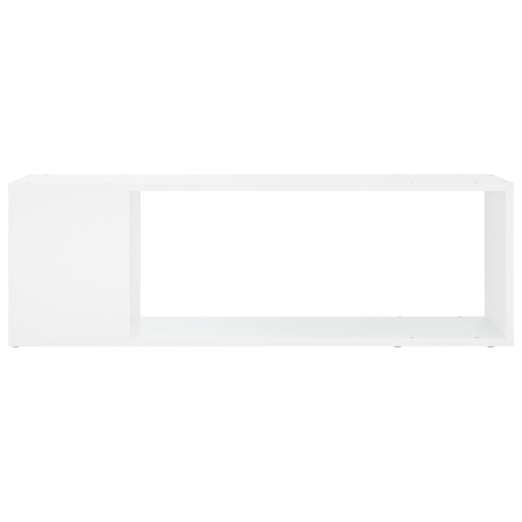 Móvel de TV 100x24x32 cm derivados de madeira branco brilhante