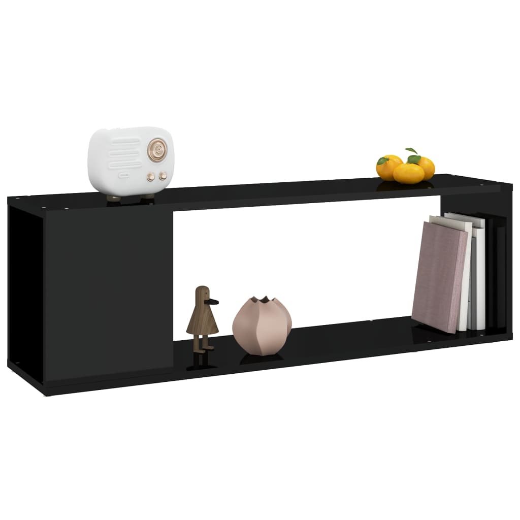 Móvel de TV 100x24x32 cm derivados de madeira branco brilhante