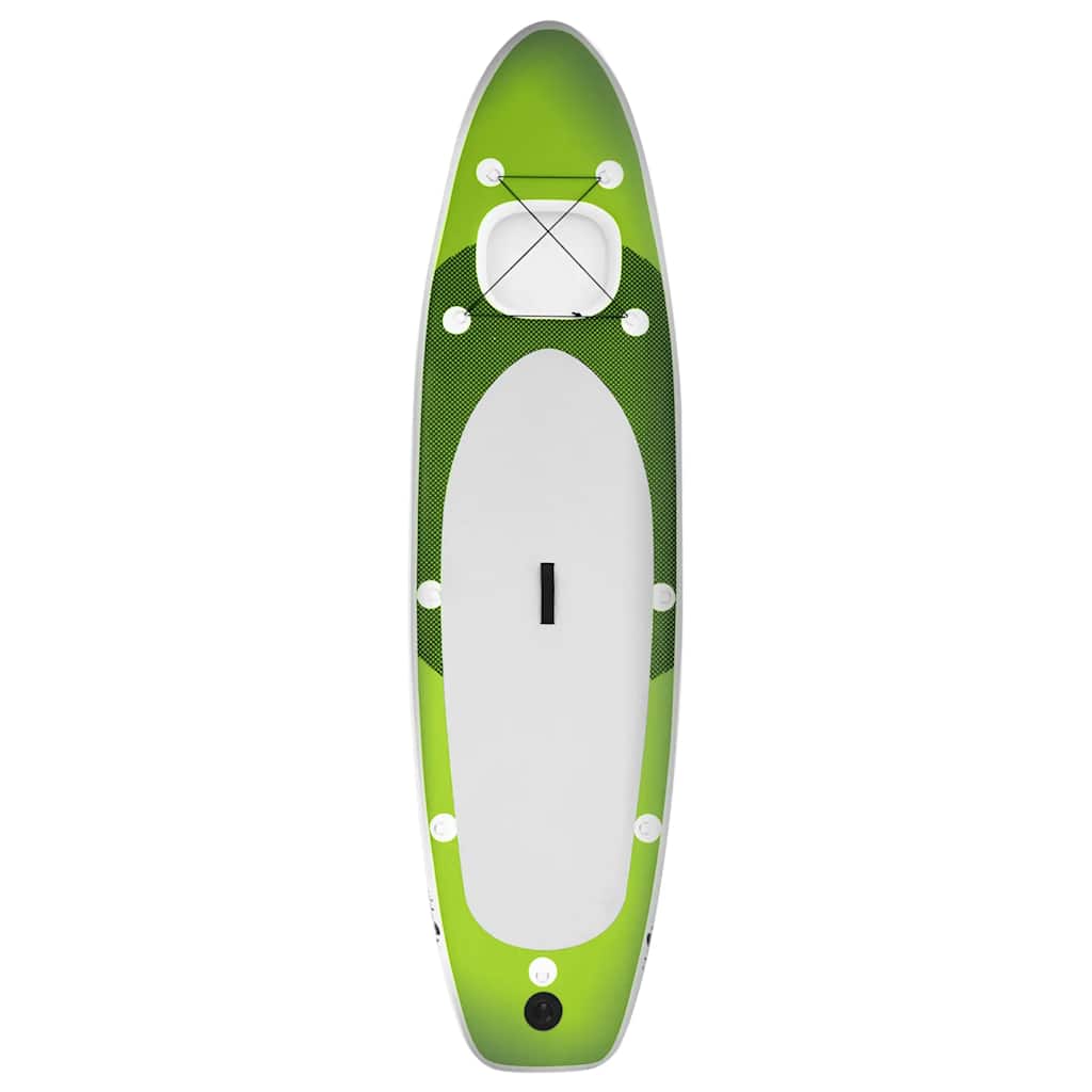 Conjunto prancha de paddle SUP insuflável 300x76x10 cm verde