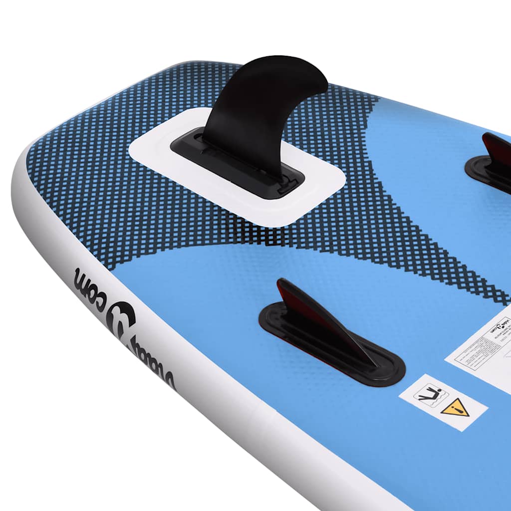Conjunto prancha de paddle SUP insuflável 330x76x10 cm azul mar