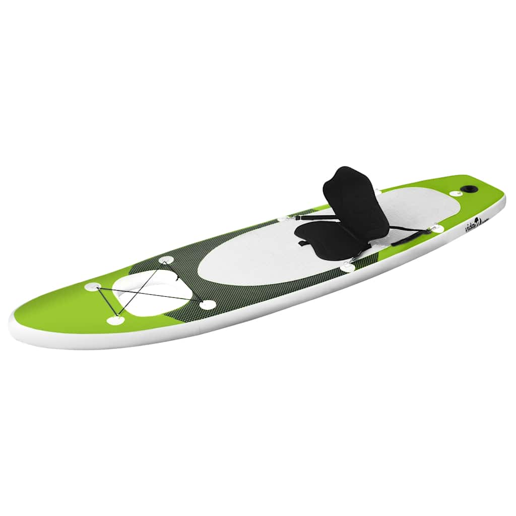 Conjunto prancha de paddle SUP insuflável 330x76x10 cm verde