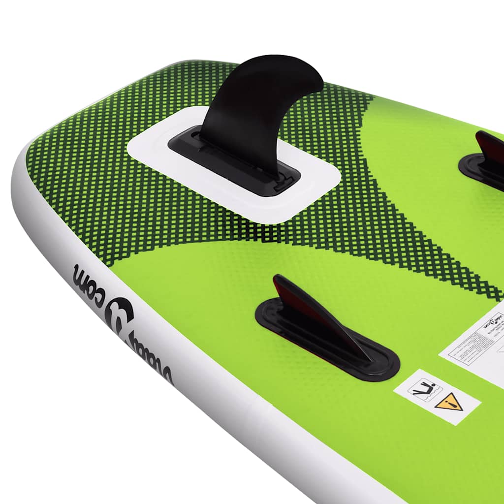 Conjunto prancha de paddle SUP insuflável 330x76x10 cm verde