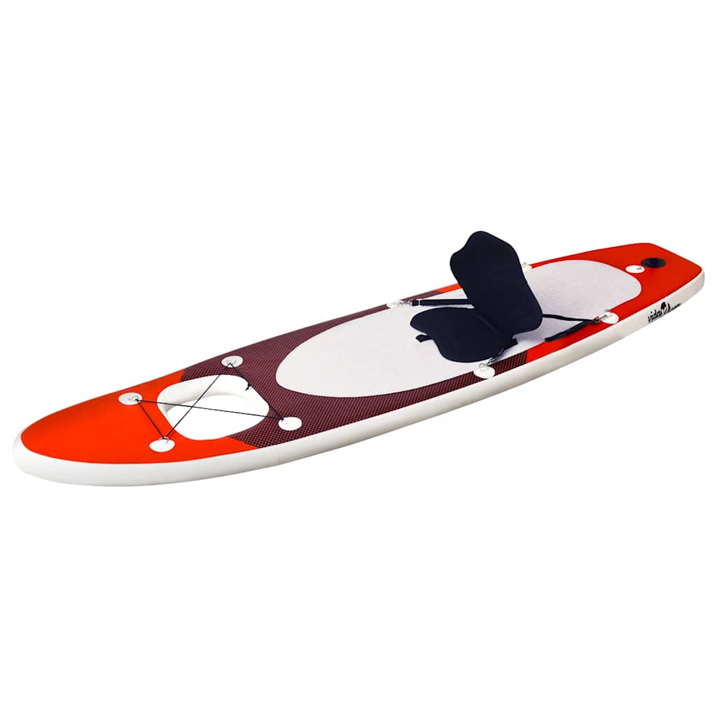 Conjunto prancha de paddle SUP insuflável 360x81x10 cm vermelho