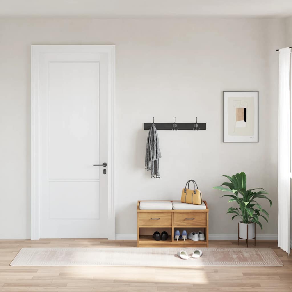 Tapete lavável antiderrapante 80x300 cm bege