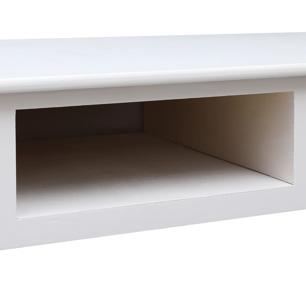 Secretária 108x45x76 cm madeira de paulownia maciça branco