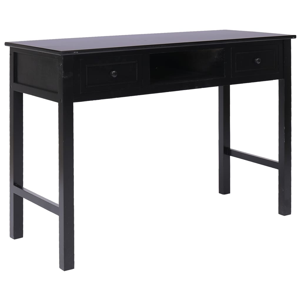 Secretária 108x45x76 cm madeira de paulownia maciça preto