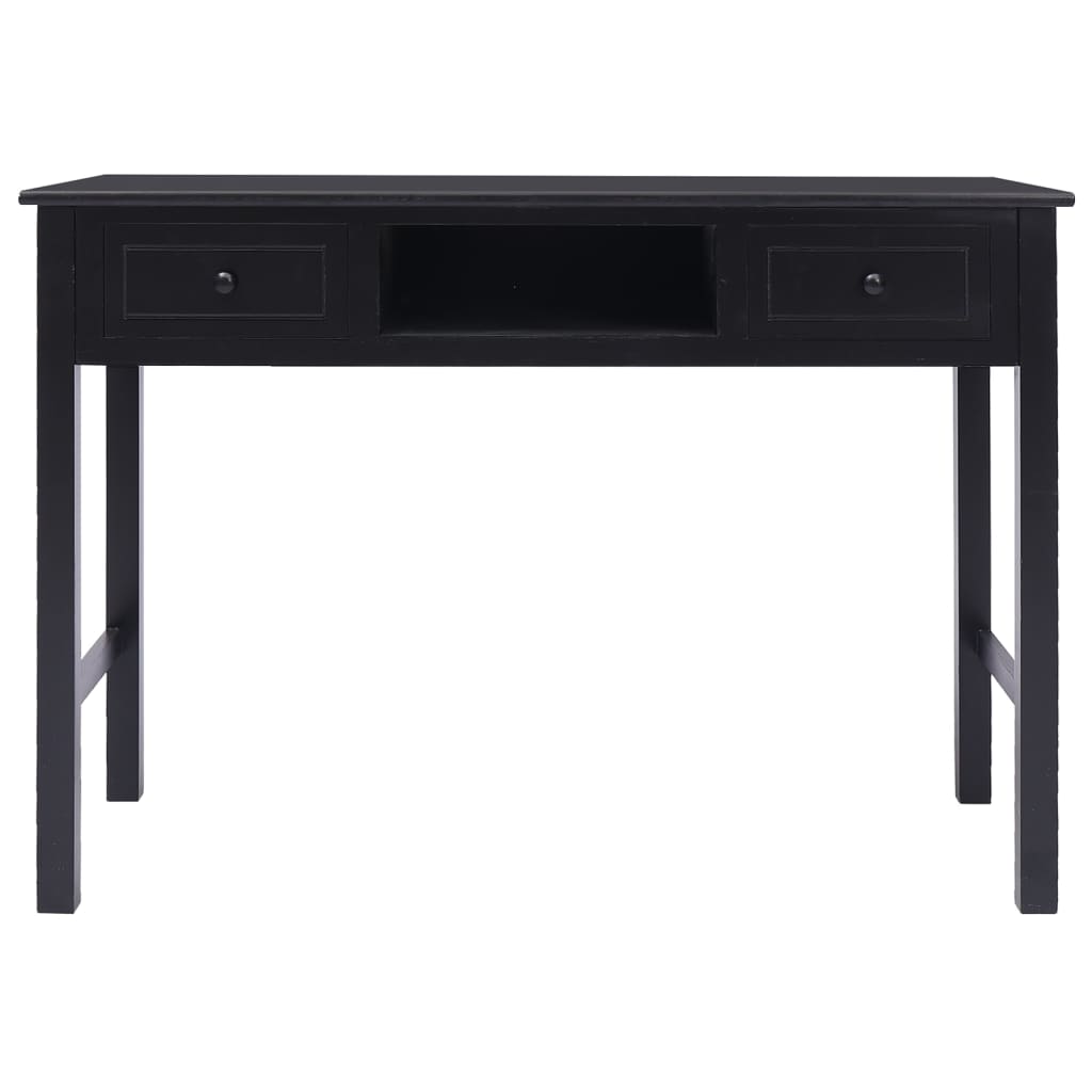 Secretária 108x45x76 cm madeira de paulownia maciça preto