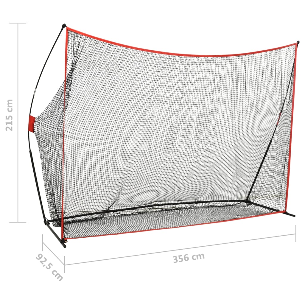 Rede de impacto de golfe 356x92,5x215 cm metal