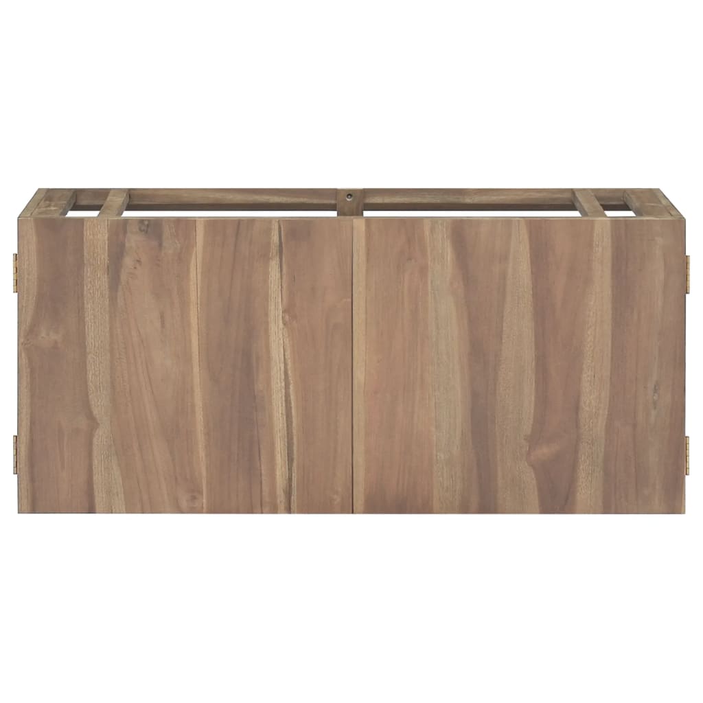 Armário de parede p/ casa de banho 90x39x40 cm teca maciça