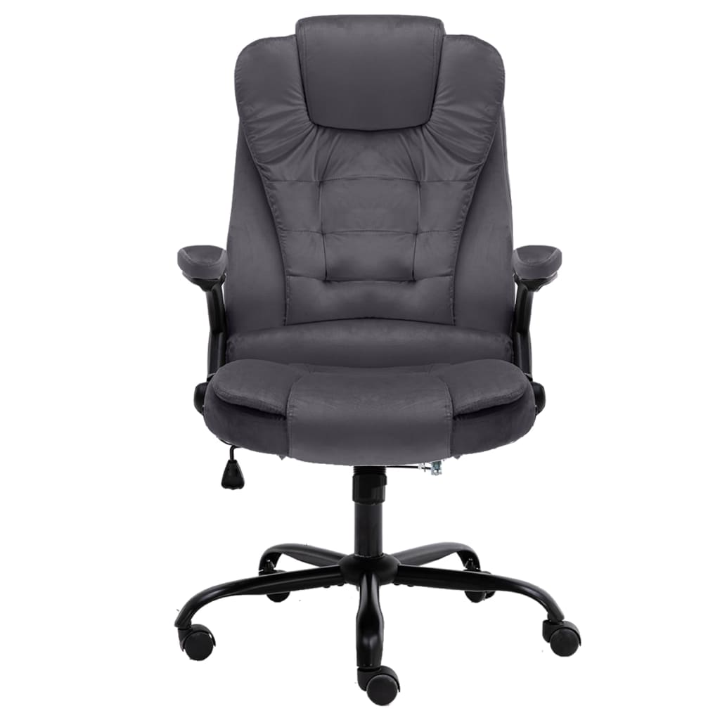 Cadeira de escritório couro artificial cinzento-claro