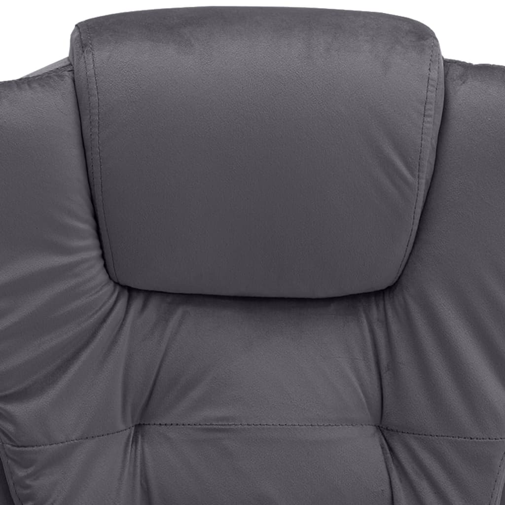 Cadeira de escritório couro artificial cinzento-claro