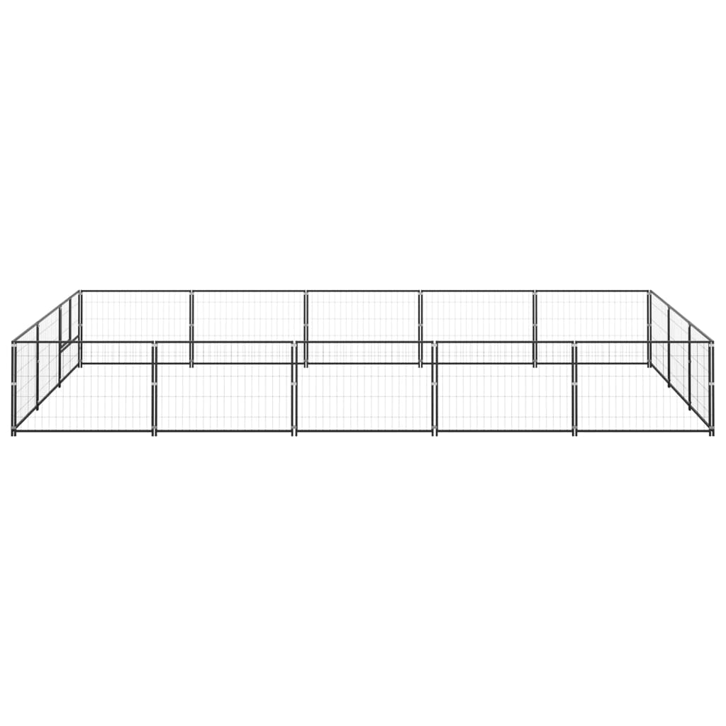 Canil para cães 15 m² aço preto