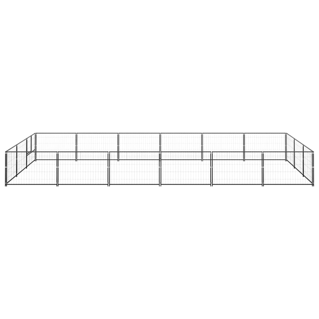 Canil para cães 18 m² aço preto
