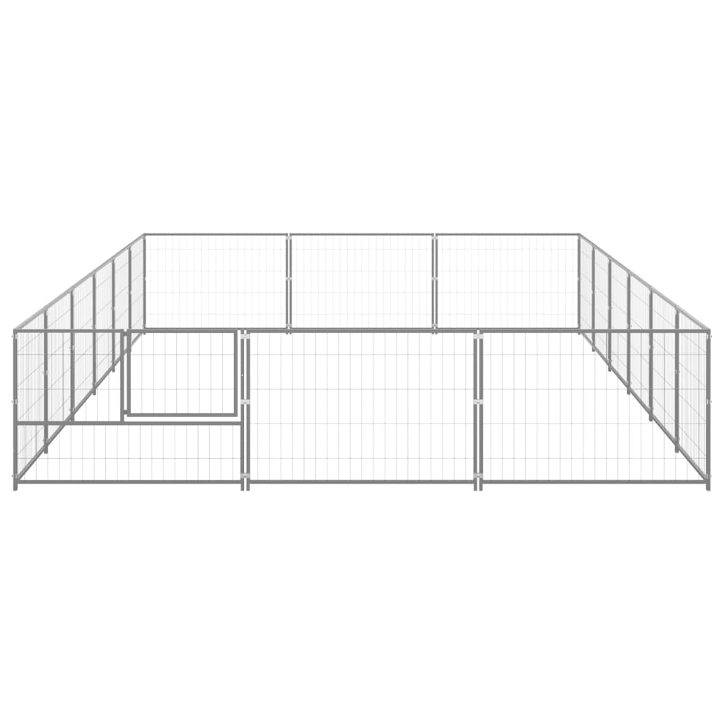 Canil para cães 18 m² aço prateado