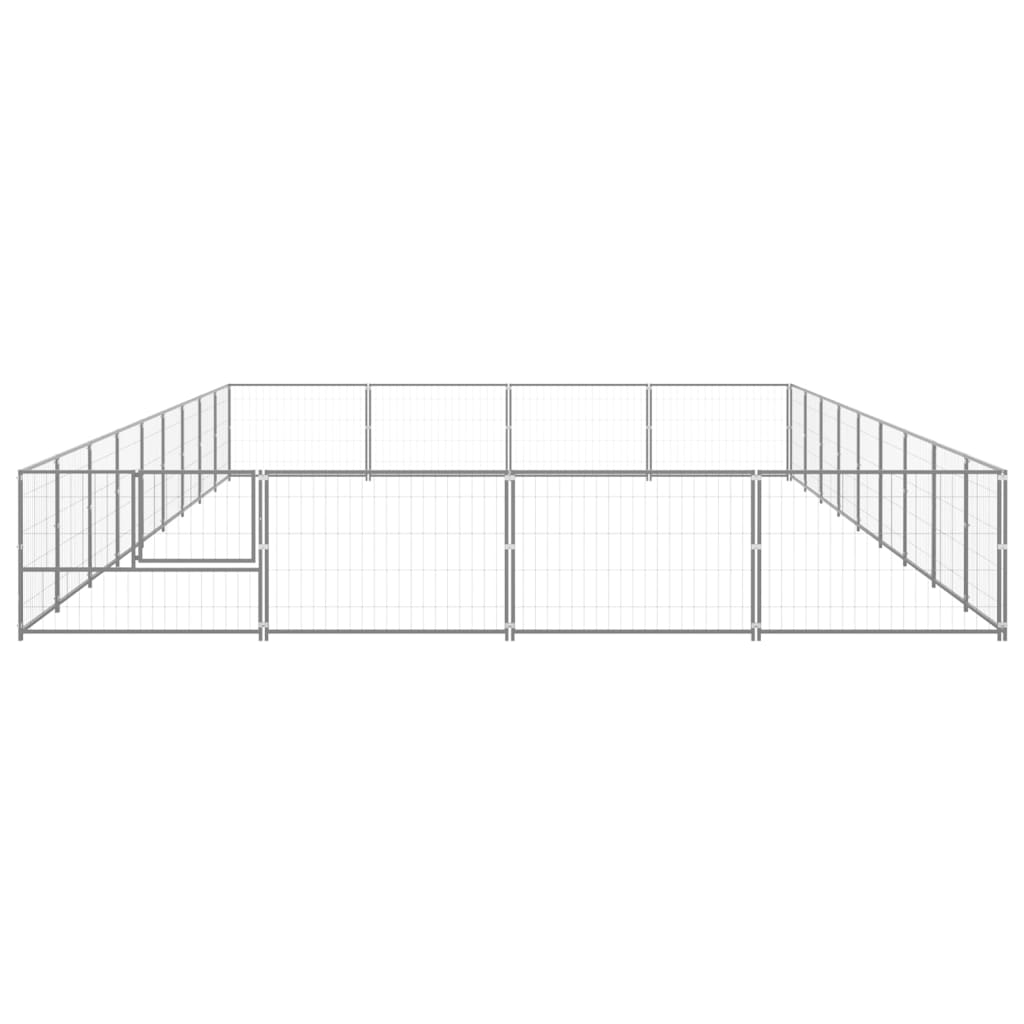 Canil para cães 36 m² aço prateado