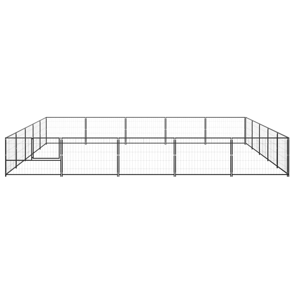 Canil para cães 25 m² aço preto