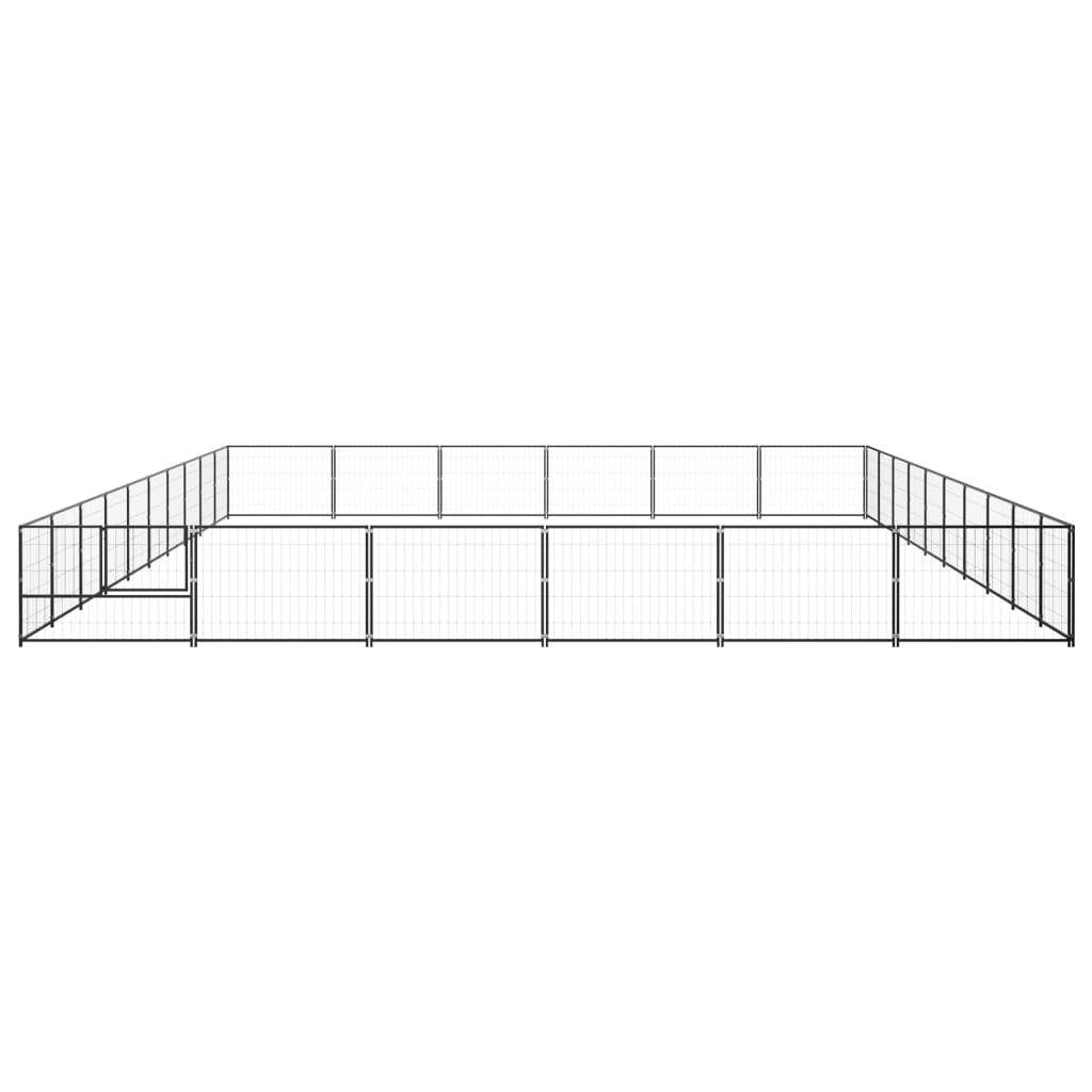 Canil para cães 60 m² aço preto