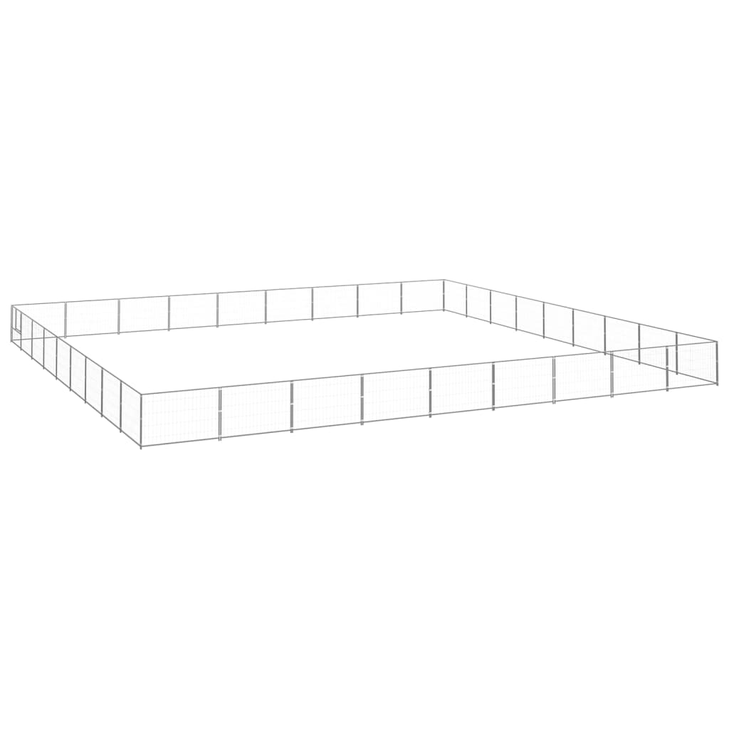Canil para cães 81 m² aço prateado
