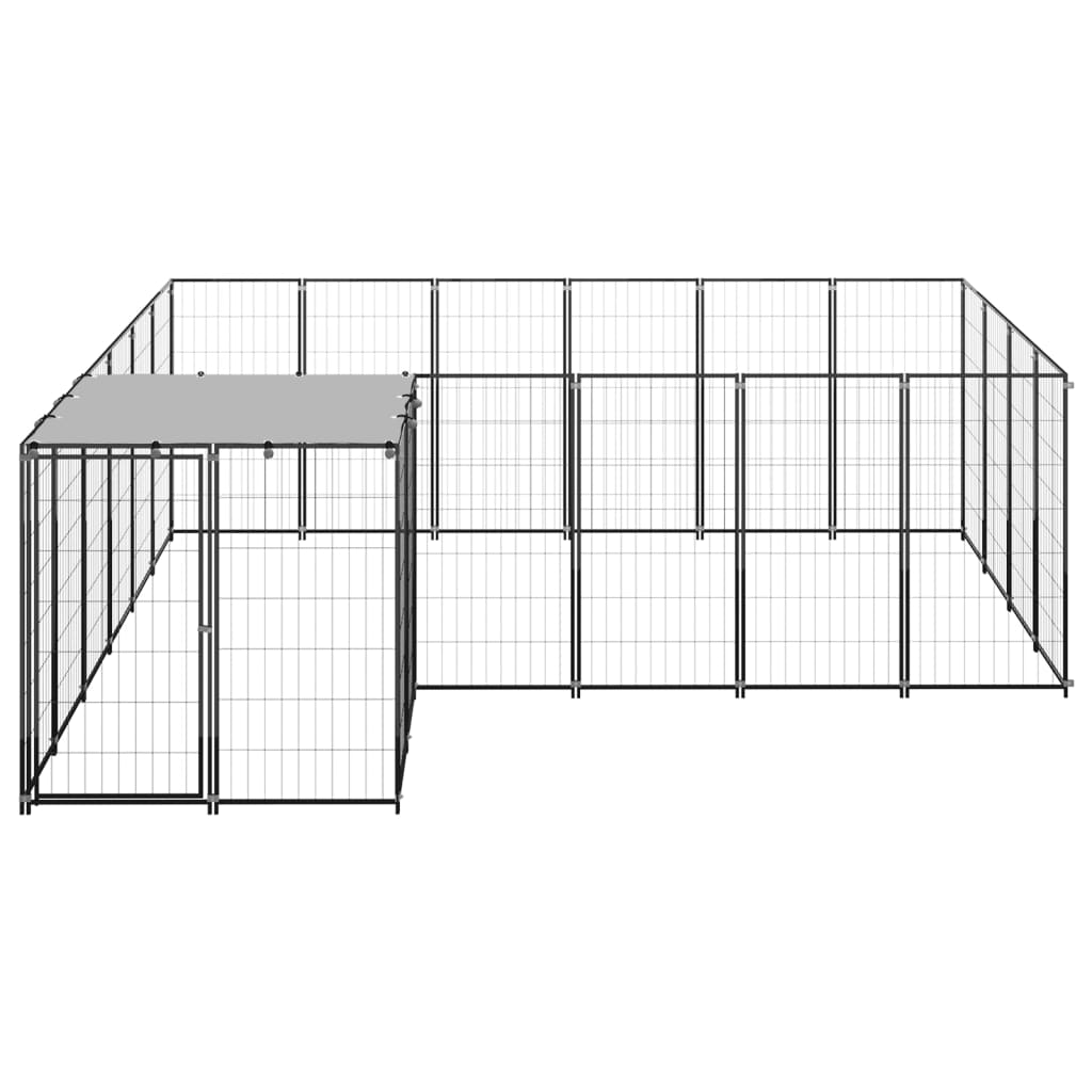 Canil 8,47 m² aço preto