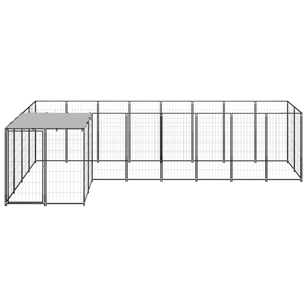 Canil 6,05 m² aço preto