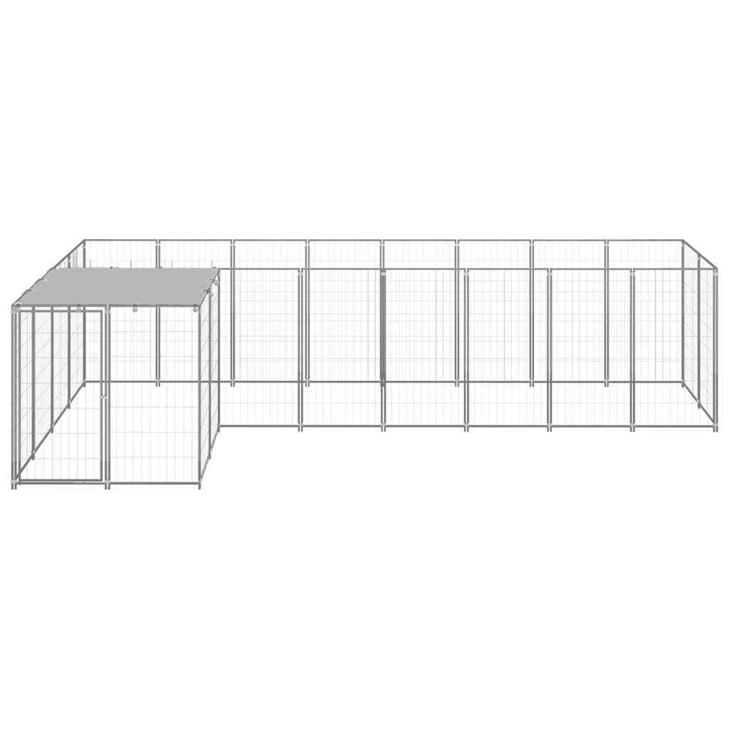 Canil 6,05 m² aço prateado