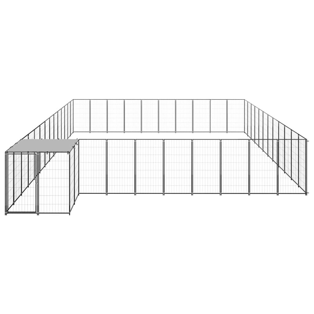 Canil 37,51 m² aço preto