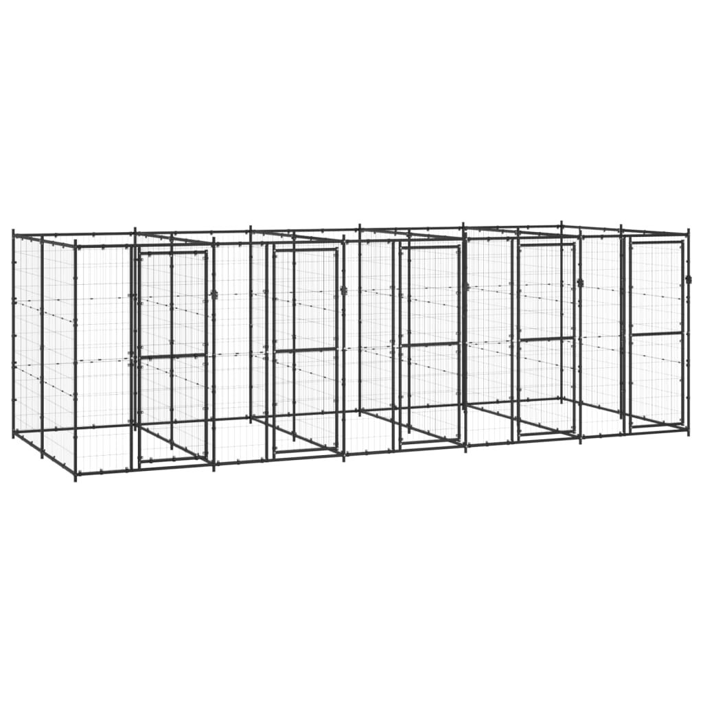 Canil de exterior 12,1 m² aço