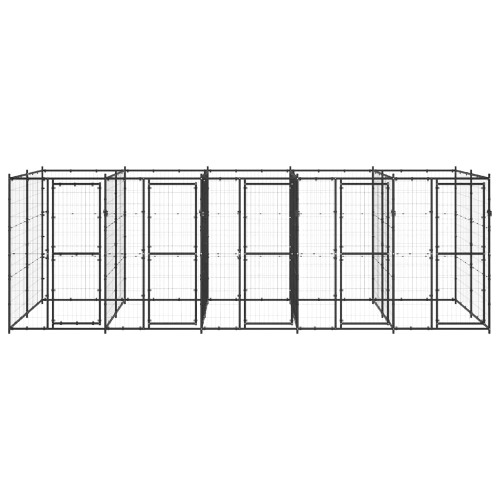 Canil de exterior 12,1 m² aço