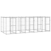 Canil de exterior com telhado 12,1 m² aço galvanizado