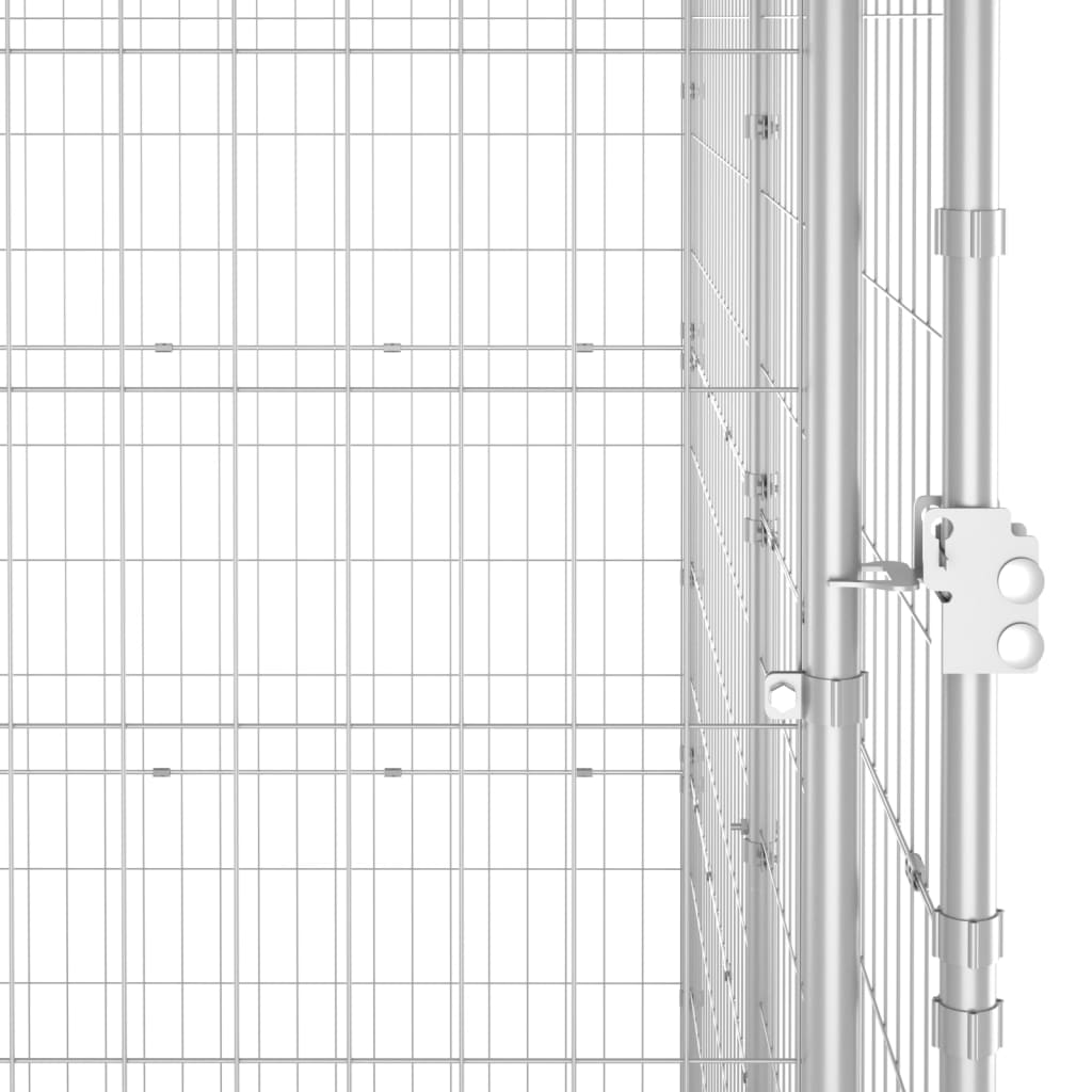 Canil de exterior com telhado 12,1 m² aço galvanizado
