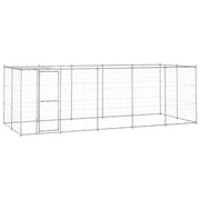 Canil de exterior com telhado 12,1 m² aço galvanizado