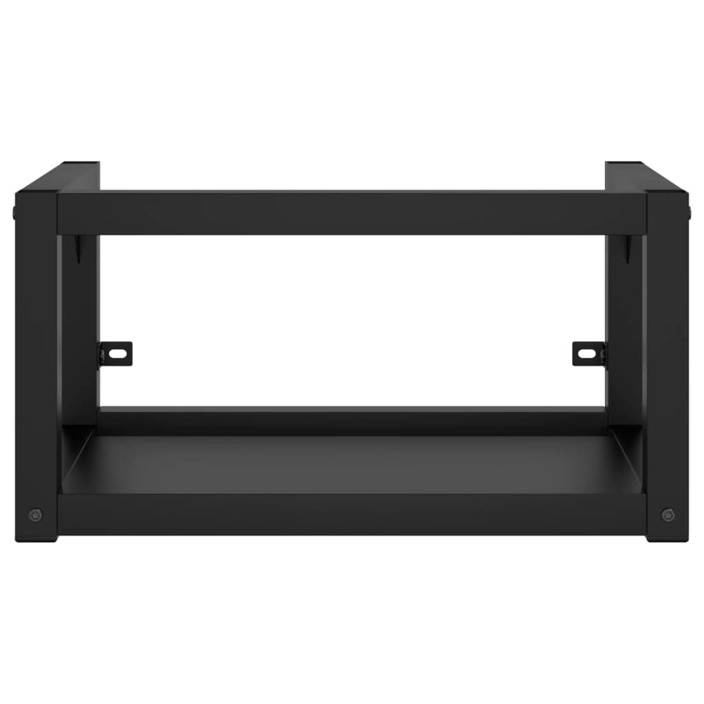 Estrutura de parede p/ lavatório ferro 40x38x31 cm preto