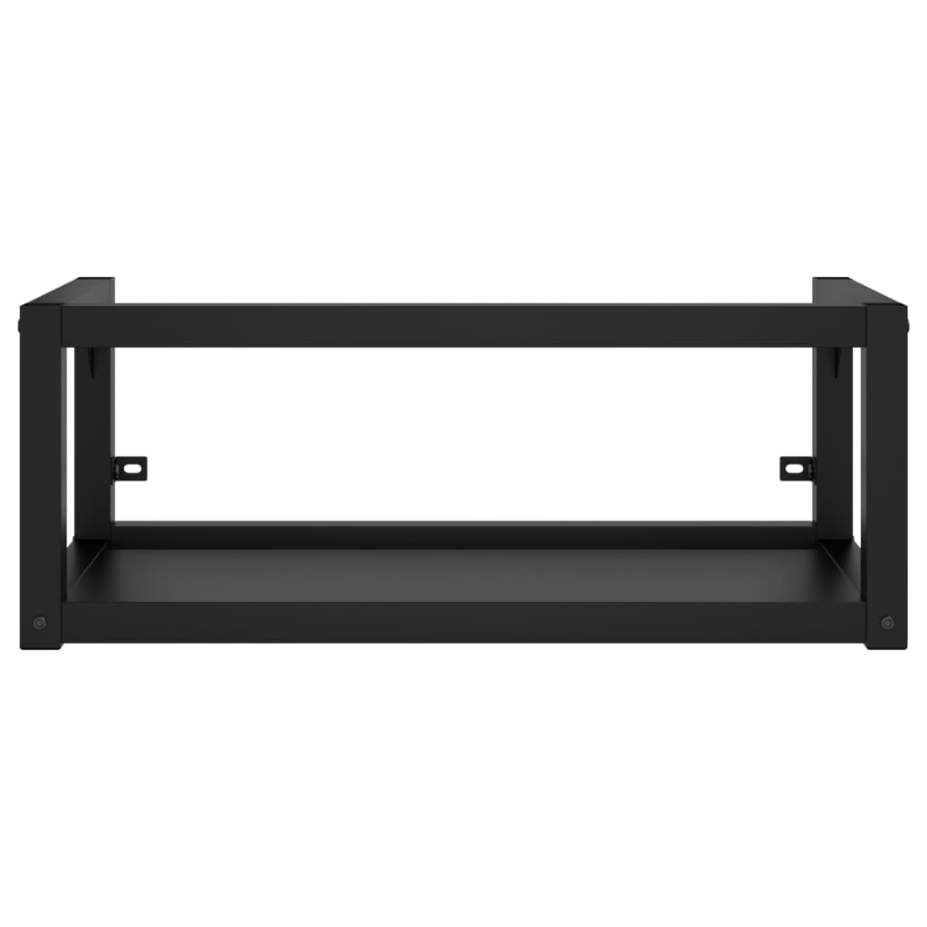 Estrutura de parede p/ lavatório ferro 79x38x31 cm preto