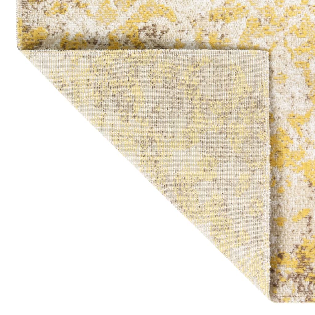 Tapete de exterior tecelagem lisa 80x150 cm amarelo