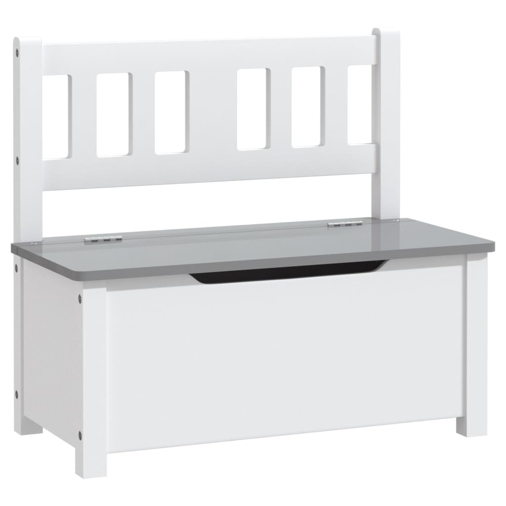 4 pcs conjunto mesa e cadeiras infantil MDF branco e bege