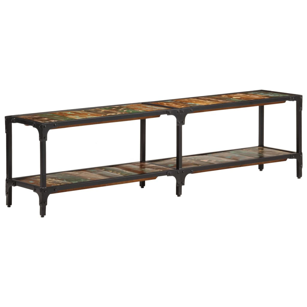 Móvel de TV 150x30x41 cm madeira recuperada maciça