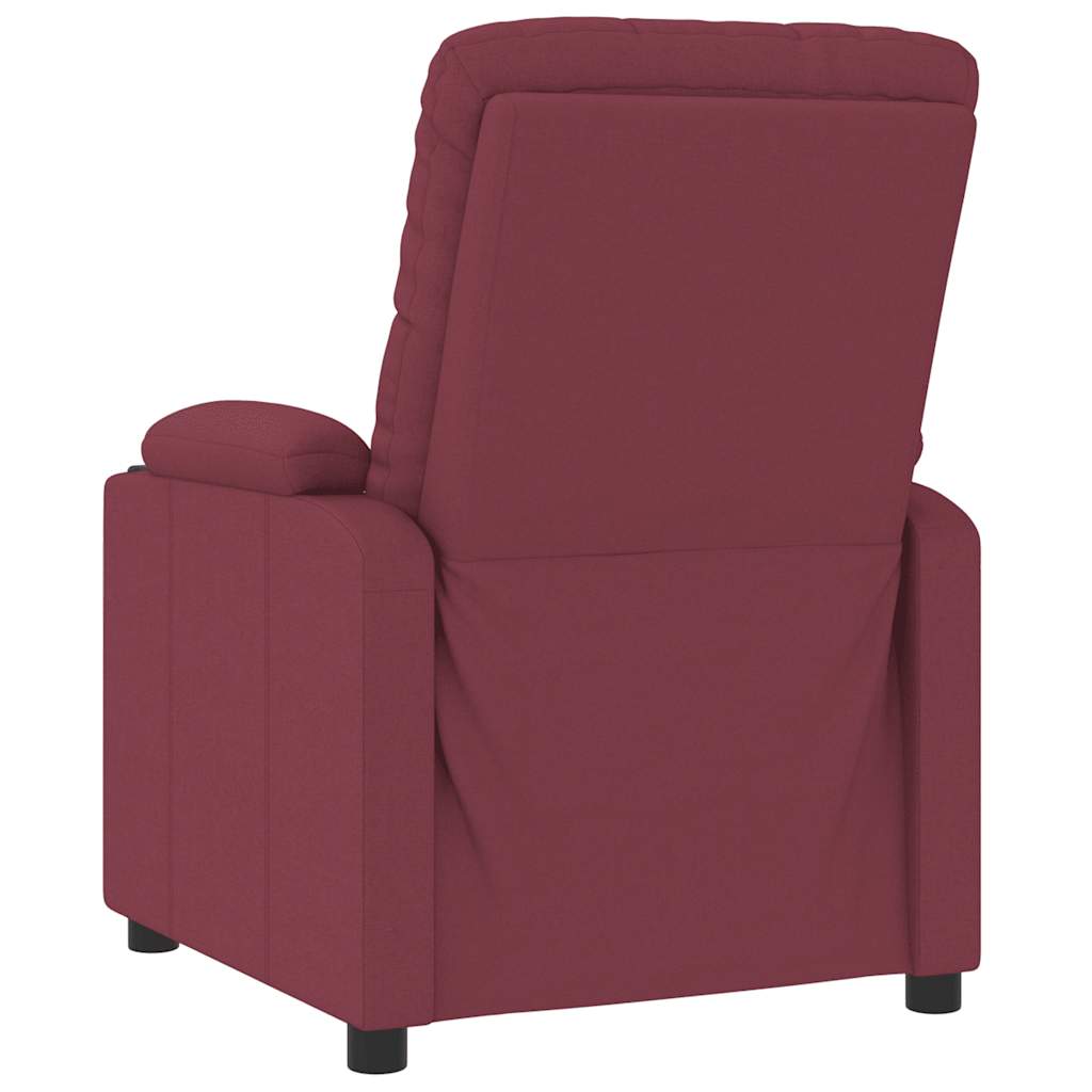 Poltrona reclinável tecido vermelho tinto
