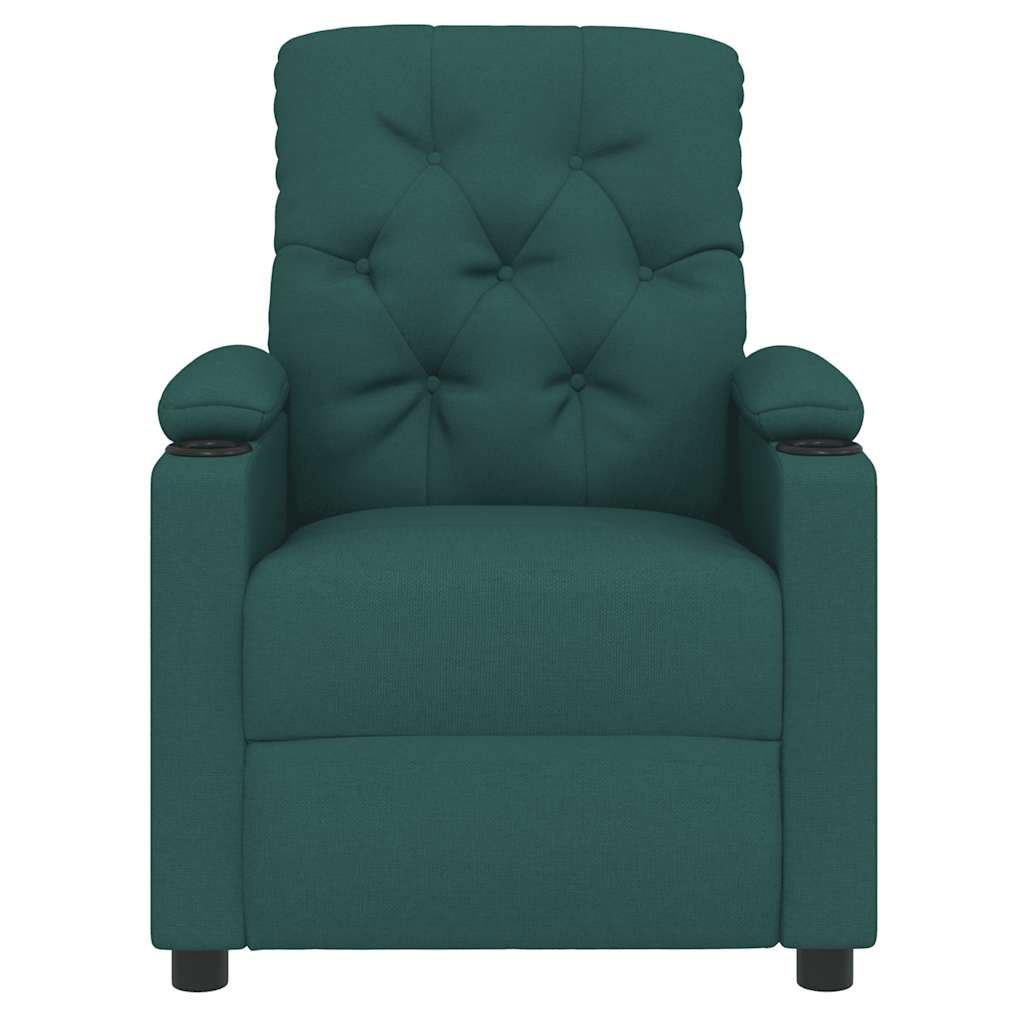 Poltrona reclinável tecido verde-escuro