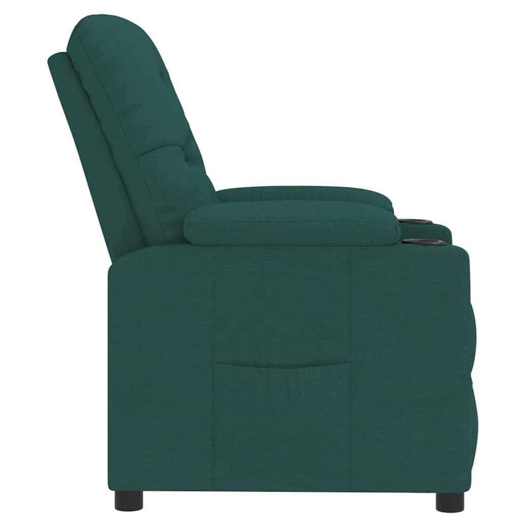 Poltrona reclinável tecido verde-escuro