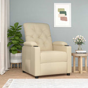 Poltrona reclinável tecido cor creme