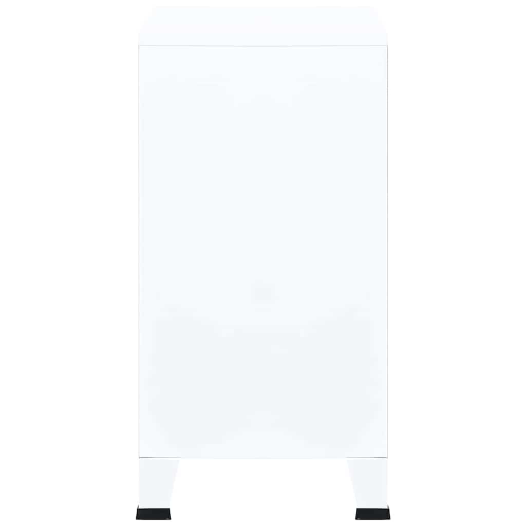 Aparador de arrumação industrial 75x40x80 cm aço branco
